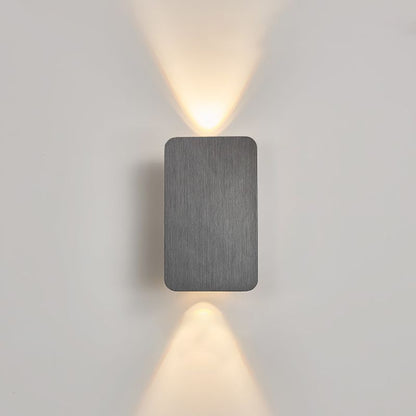 RectangularGlow – Applique Murale LED Postmoderne en Aluminium Doré pour Couloir ou Salon
