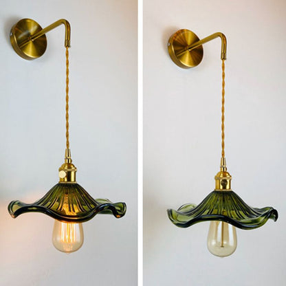 Applique murale nordique 1 lumière – abat-jour en verre givré