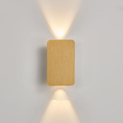 RectangularGlow – Applique Murale LED Postmoderne en Aluminium Doré pour Couloir ou Salon