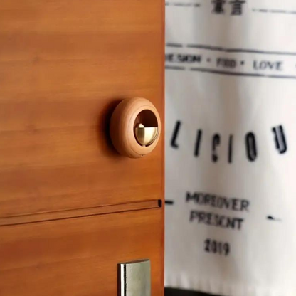 Sonnette Méditative Bois & Laiton – Carillon Apaisant pour Porte & Intérieur