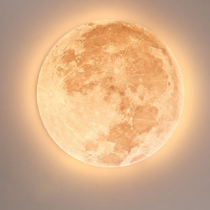 Plafonnier LED Rond Nordic Minimaliste | Lampe en Acrylique Forme Lune, Monture Encastrée