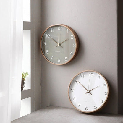 Horloge Murale en Bois – Design Scandinave Élégant