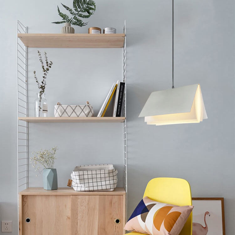 Suspension Design Livre Volant – Luminaire 1 Lumière en Métal et PVC