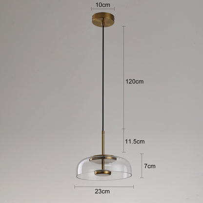 Suspension Luminaire CROP – Éclat rétro et verre coloré pour une touche artistique