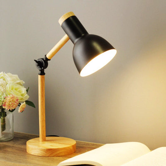 Lampe de Bureau LED Bois & Métal Style Scandinave