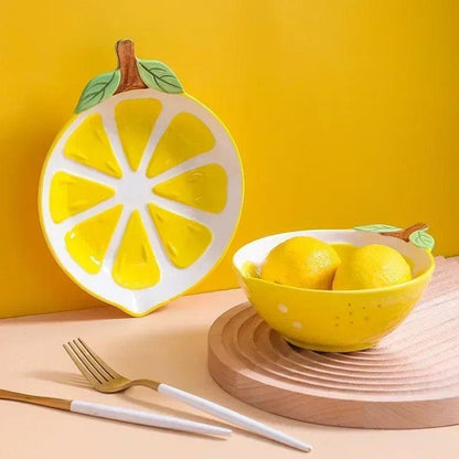 Assiettes Citron en Céramique Artisanale