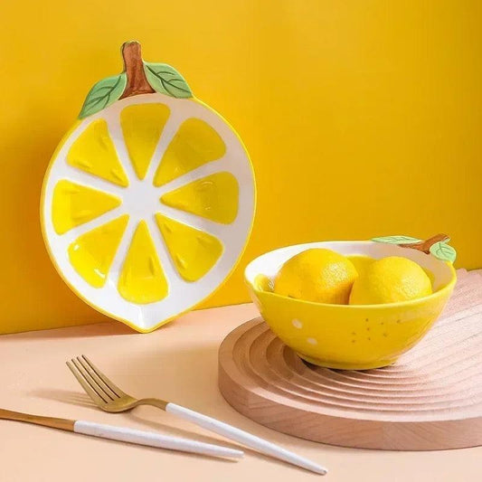 Assiettes Citron en Céramique Artisanale