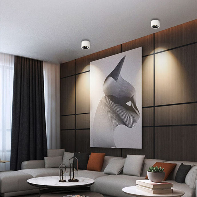Plafonnier LED Rond Minimaliste | Spot Orientable au Design Moderne