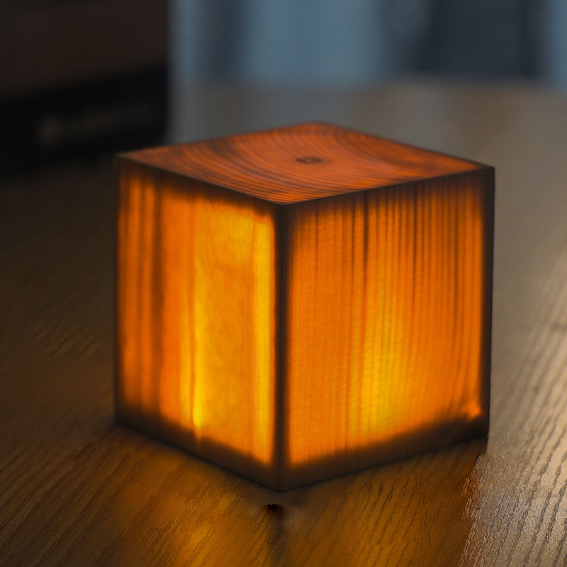 Lampe de Table Tactile LED Sans Fil en Bois Rechargeable