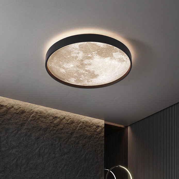 Plafonnier LED Rond Lune | Design Nordique et Créatif
