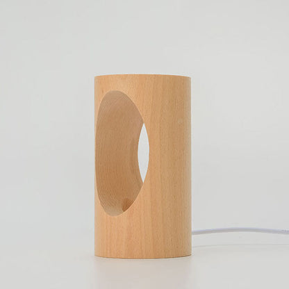 Lampe LED Rectangle Bois USB – Design Japonais Naturel