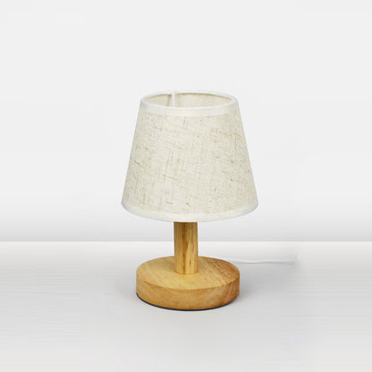 Lampe LED en Bois Tissu Scandinave – 3W Douce Lumière