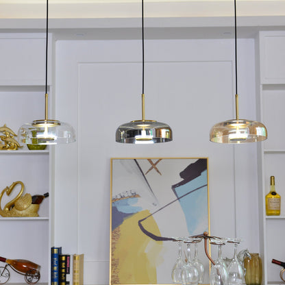 Suspension Luminaire CROP – Éclat rétro et verre coloré pour une touche artistique