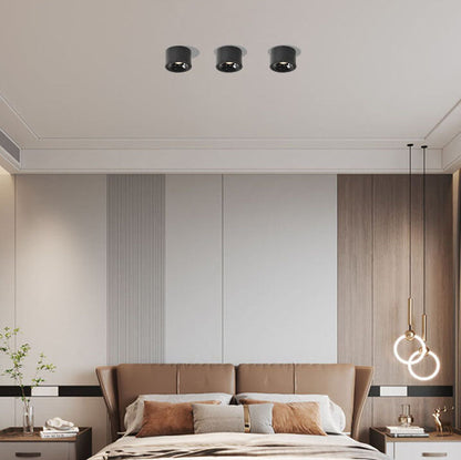 Plafonnier LED Rond Moderne | Spotlight Minimaliste avec Monture en Encastrement et Réglable