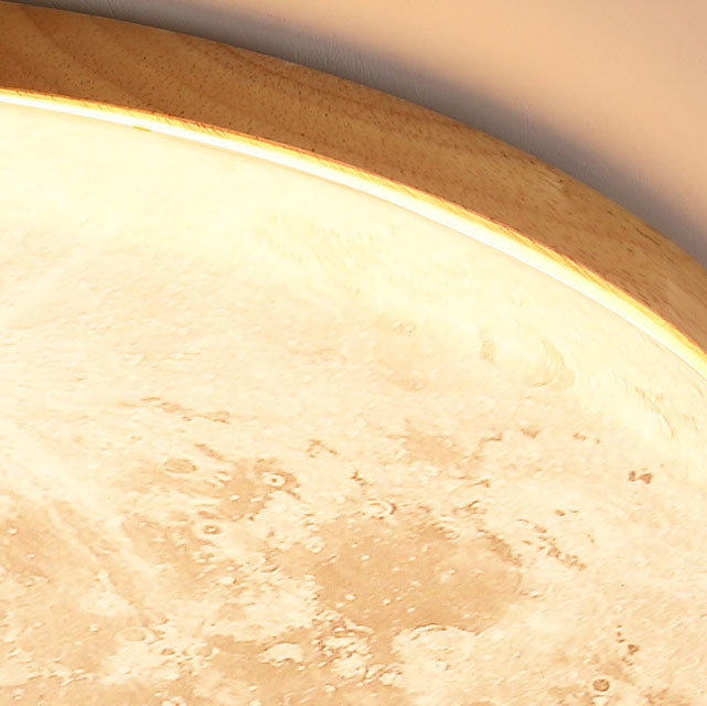 Plafonnier LED Rond Nordic Minimaliste | Lampe en Acrylique Forme Lune, Monture Encastrée