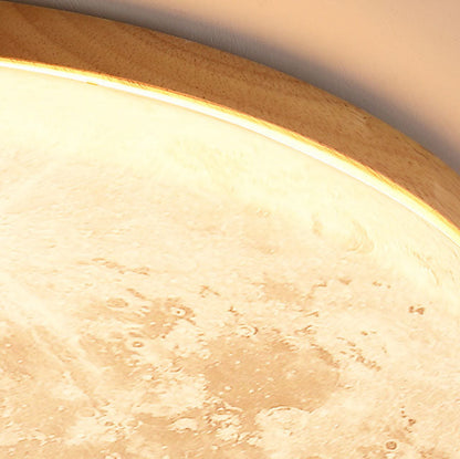 Plafonnier LED Rond Nordic Minimaliste | Lampe en Acrylique Forme Lune, Monture Encastrée