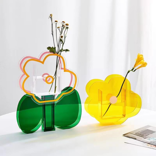 Vase de Table Estival – Élégance Décontractée pour l’Intérieur et l’Extérieur