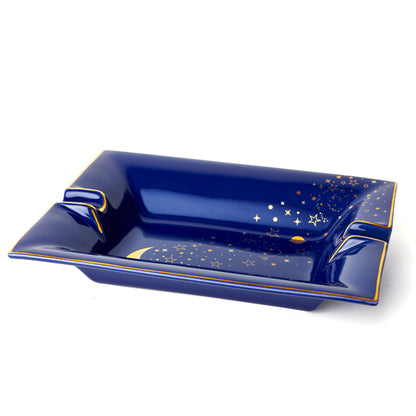 Vide-Poche Porcelaine Luna, Cendrier Doré 22 Carats