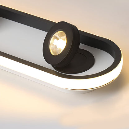 Plafonnier LED rectangulaire arrondi – Éclairage Moderne et Ajustable pour Couloirs, Séjours et Salles de Bain