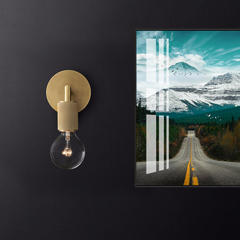 Applique Murale Métal | Minimaliste 1 ou 2 Lumières - Noir, Laiton, Chrome