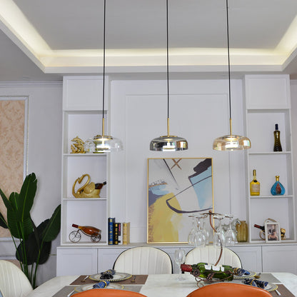 Suspension Luminaire CROP – Éclat rétro et verre coloré pour une touche artistique