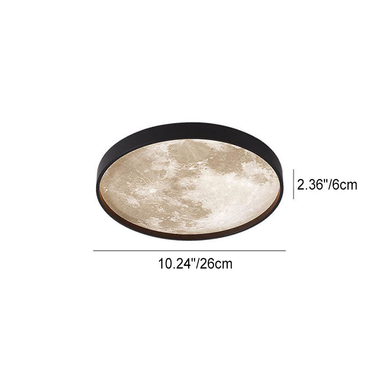 Plafonnier LED Rond Lune | Design Nordique et Créatif