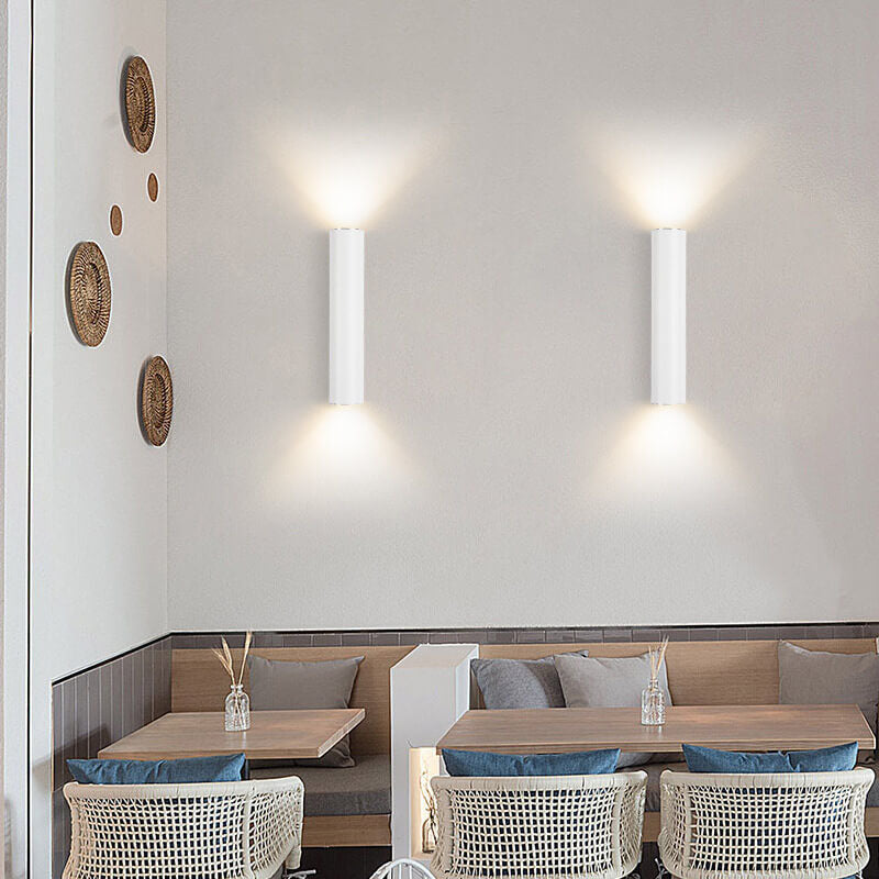 Applique Murale Cylindrique en Aluminium – Design Moderne à 2 Lumières