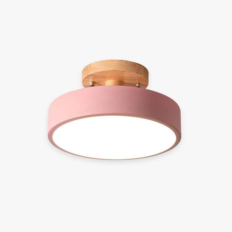 Lampe de Plafond LED Moderne en Bois