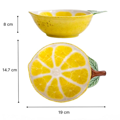 Assiettes Citron en Céramique Artisanale