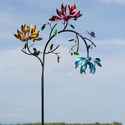 Carillon de Jardin Coloré à Motif Papillons et Fleurs – Pour une Touche Magique en Plein Air