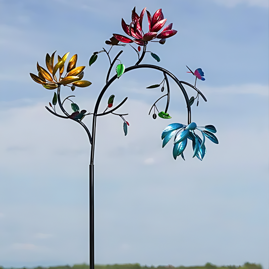 Carillon de Jardin Coloré à Motif Papillons et Fleurs – Pour une Touche Magique en Plein Air
