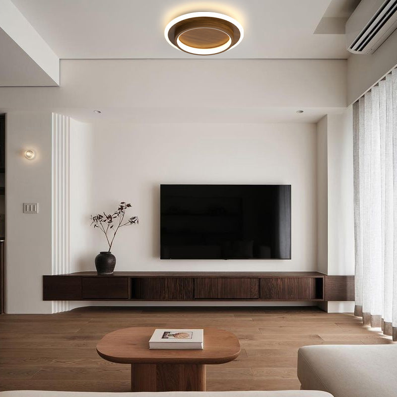 Plafonniers LED Ronds | Métal et Acrylique pour Couloir