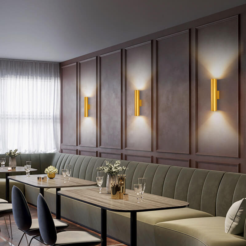 Applique Murale Cylindrique en Aluminium – Design Moderne à 2 Lumières