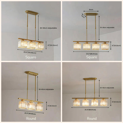 Lampes Suspendues Nordic | Designer à Multi-Têtes en Verre pour Îlot