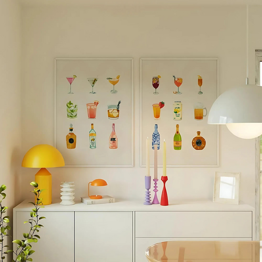 Affiches Murales Cocktails Colorés (Sans Cadre)