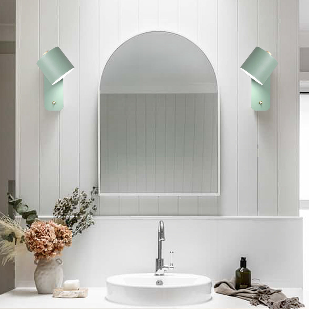 Applique Murale Cylindre Rotatif, LED, Métal