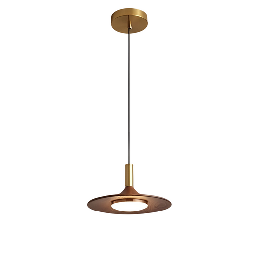 Suspension LED Design Nordique en Métal et Bois