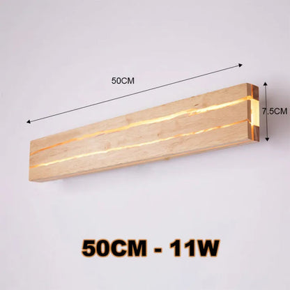 Applique Murale Fissurée en Bois – Design Naturel et Éclairage Moderne