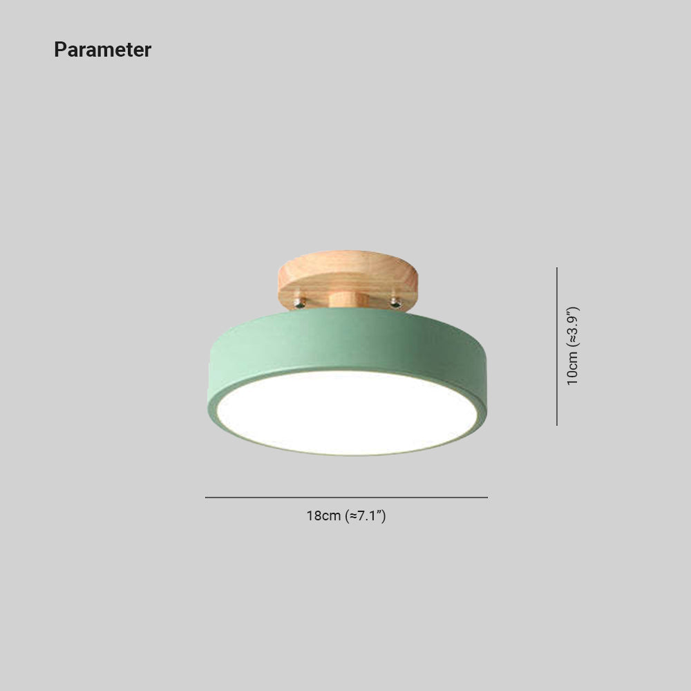 Lampe de Plafond LED Moderne en Bois