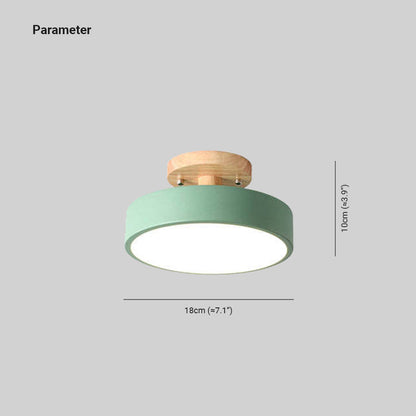 Lampe de Plafond LED Moderne en Bois