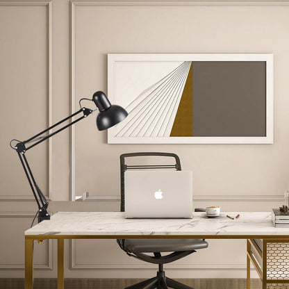 Lampe de Bureau à Bras Long Orientable avec Pince