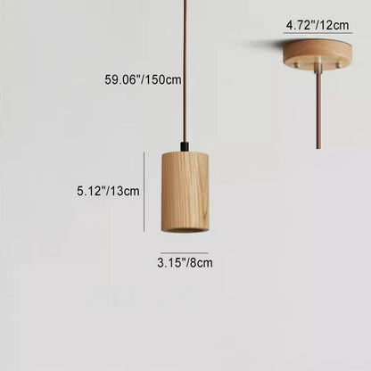 Suspension Cylindrique en Bois Naturel – Éclairage Moderne et Chaleureux pour Tous Vos Espaces