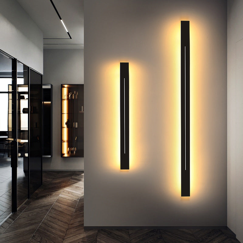 Applique Murale LED, Barre Moderne, Noir & Or