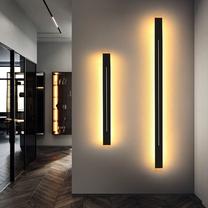 Applique Murale LED, Barre Moderne, Noir & Or