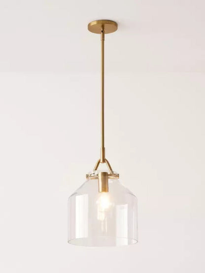 Suspension Nordique Métal Minimaliste Verre Dépoli