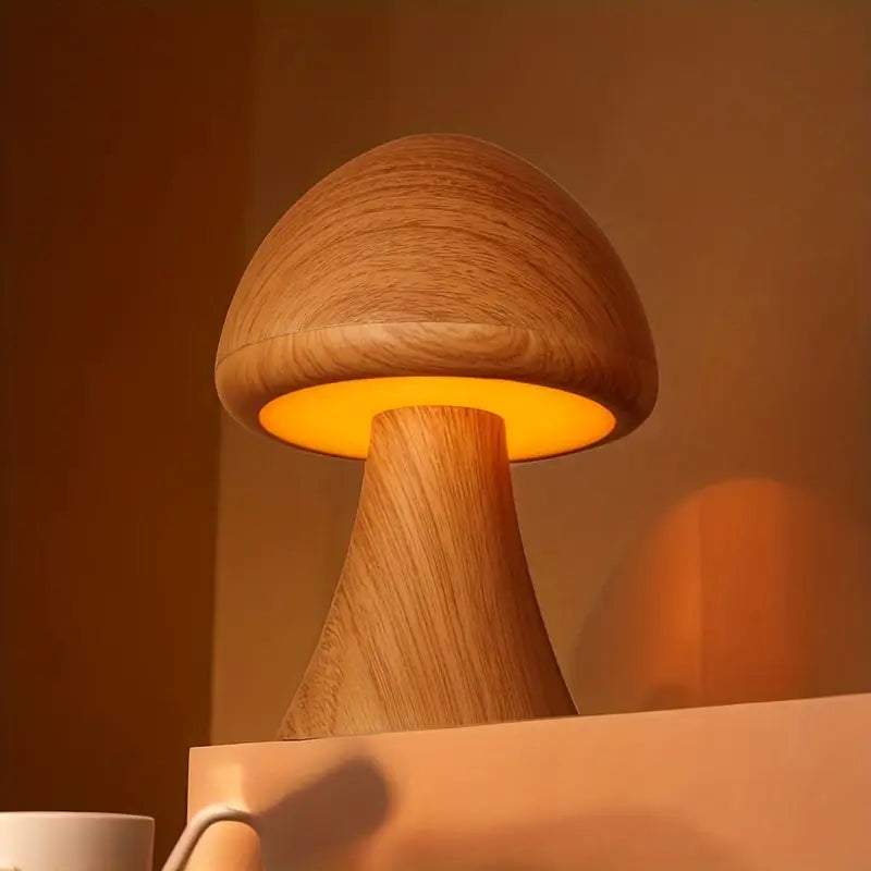 WarmGlow – Lampe Champignon LED Décorative à Intensité Réglable et Rechargeable