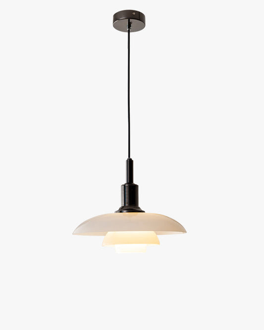 Suspension Danoise en Verre Opalin – Style Scandinave