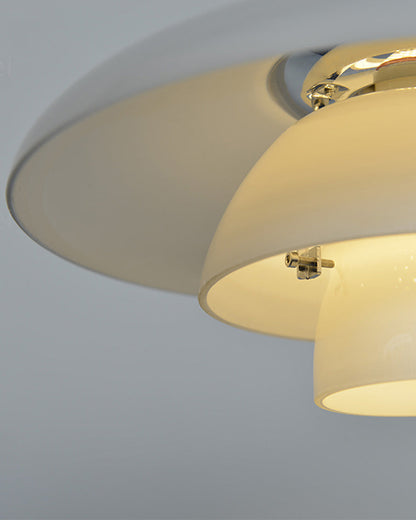 Suspension Danoise en Verre Opalin – Style Scandinave