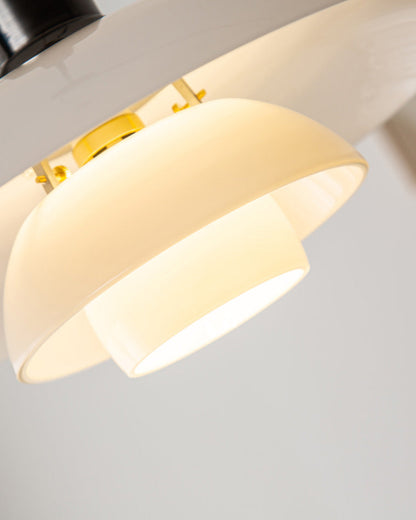 Suspension Danoise en Verre Opalin – Style Scandinave