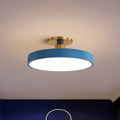 Plafonnier Rond LED Semi-Coil Style Nordique | Éclairage Acrylique pour Chambre